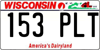 WI license plate 153PLT