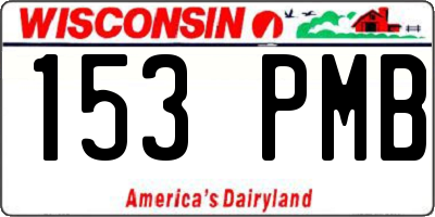 WI license plate 153PMB