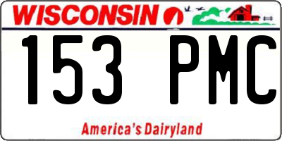 WI license plate 153PMC