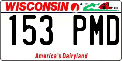WI license plate 153PMD