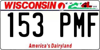 WI license plate 153PMF