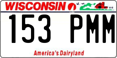 WI license plate 153PMM
