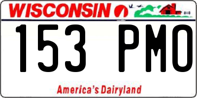 WI license plate 153PMO