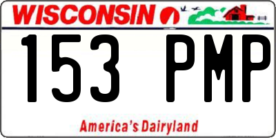 WI license plate 153PMP