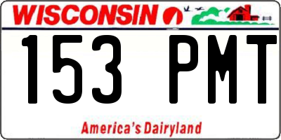 WI license plate 153PMT