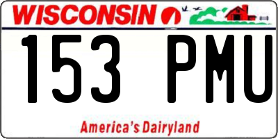 WI license plate 153PMU