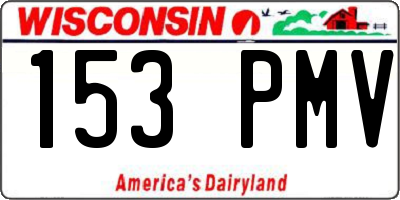 WI license plate 153PMV