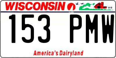 WI license plate 153PMW