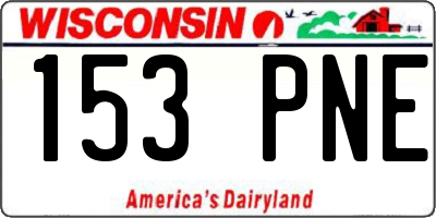 WI license plate 153PNE