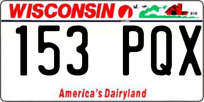 WI license plate 153PQX