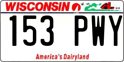 WI license plate 153PWY