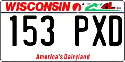 WI license plate 153PXD