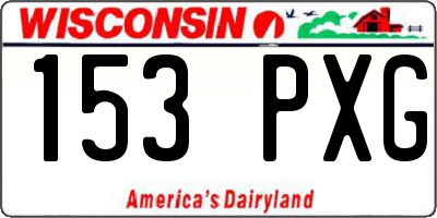 WI license plate 153PXG