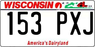 WI license plate 153PXJ