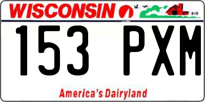 WI license plate 153PXM