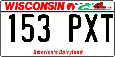 WI license plate 153PXT