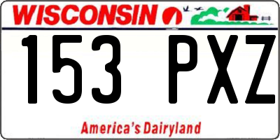 WI license plate 153PXZ
