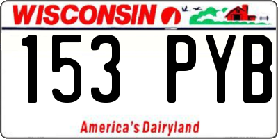 WI license plate 153PYB