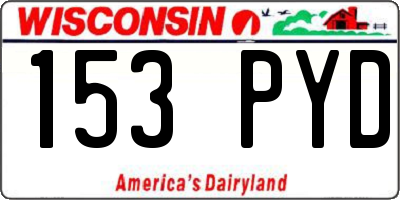 WI license plate 153PYD