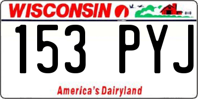WI license plate 153PYJ