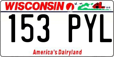 WI license plate 153PYL
