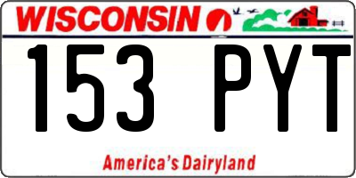 WI license plate 153PYT