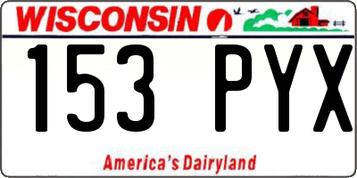 WI license plate 153PYX