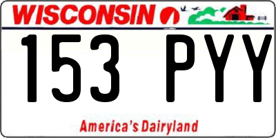 WI license plate 153PYY