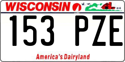 WI license plate 153PZE