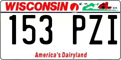 WI license plate 153PZI