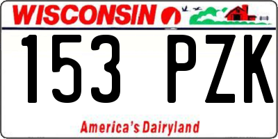 WI license plate 153PZK