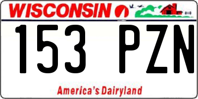 WI license plate 153PZN