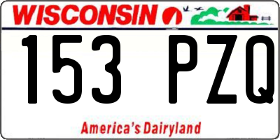 WI license plate 153PZQ