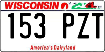 WI license plate 153PZT