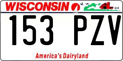 WI license plate 153PZV