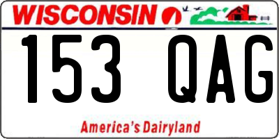 WI license plate 153QAG