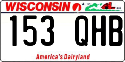 WI license plate 153QHB