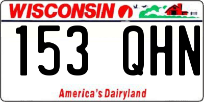 WI license plate 153QHN