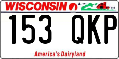 WI license plate 153QKP