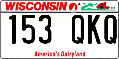 WI license plate 153QKQ