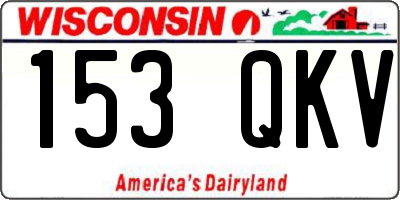 WI license plate 153QKV