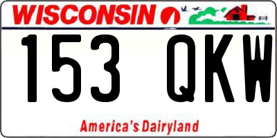 WI license plate 153QKW