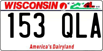 WI license plate 153QLA
