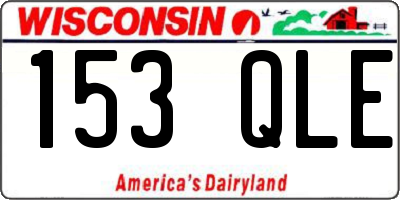 WI license plate 153QLE