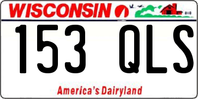 WI license plate 153QLS