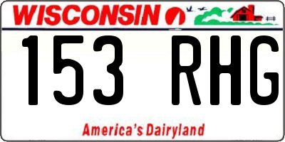 WI license plate 153RHG