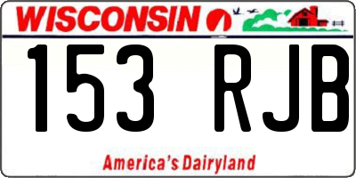 WI license plate 153RJB
