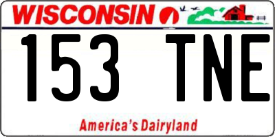 WI license plate 153TNE