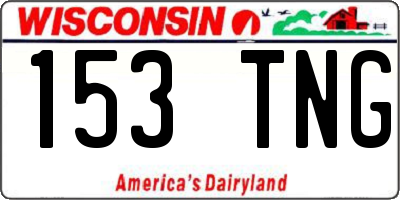 WI license plate 153TNG