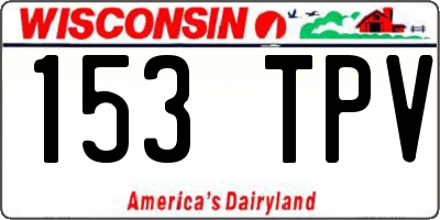 WI license plate 153TPV